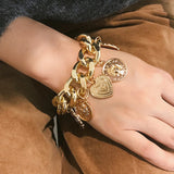 European Style Punk Chain Coin Vintage Bracelet