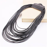 Multilayer Rope Choker Bib Statement Necklace