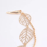 Golden Leaf Head Chain Tassel Headpiece Women Hair Accessories