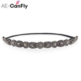 Vintage Crystal Beads Elastic Headband Hair Accessory