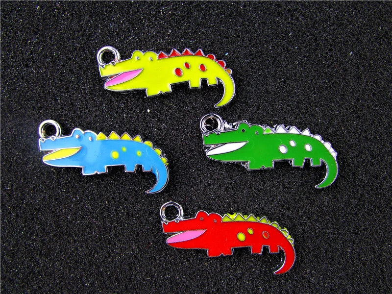 20Pcs Crocodile Charms Pendant 33x13mm