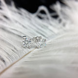 Classic 3mm & 4mm Moissanite Diamond Stud Earrings