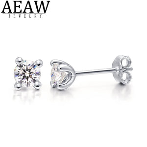 Classic 3mm & 4mm Moissanite Diamond Stud Earrings