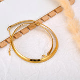 Stainless Steel Cuban Chain Choker Necklace 18K Plated Jewelry
