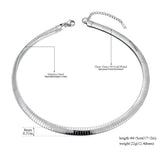 Stainless Steel Cuban Chain Choker Necklace 18K Plated Jewelry
