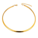 Stainless Steel Cuban Chain Choker Necklace 18K Plated Jewelry