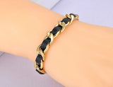 Stainless Steel Leather Adjustable Bracelet for Women Girl AB21063