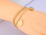 Stainless Steel Love You Tag & CZ Crystal Charm Bracelets