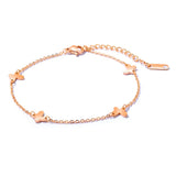 Butterfly Charm Anklet Bracelet Retro Girl Jewelry
