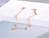 Titanium Stainless Steel I Love You Charm Bracelet