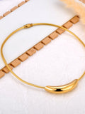 18K Plated Geometric Choker Necklace For Women
