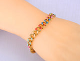 Colorful Glaze Bracelet Titanium Stainless Steel AB21136