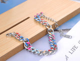 Colorful Glaze Bracelet Titanium Stainless Steel AB21136