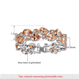 Double Row CZ Stone Bangles Bracelets Classic Jewelry Gift Armbanden B15029