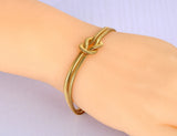 Stainless Steel Snake Chain Bracelets with Geometric Knot Charm
