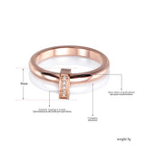 Titanium Stainless Steel CZ Crystal Ceramic Wedding Rings AR17047