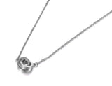 Double Circle Roman Numerals Pendant Necklace for Women