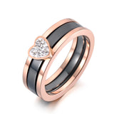 2-in-1 Heart Wedding & Anniversary Ring AR19100