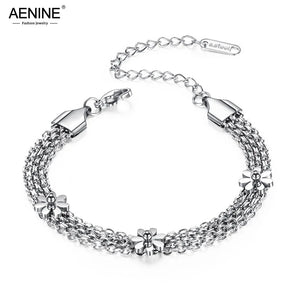 Stainless Steel Daisy Flower Charm Bracelets For Girls