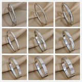 Vintage Classic Stainless Steel Bracelet for Women 18K Plated Bangle