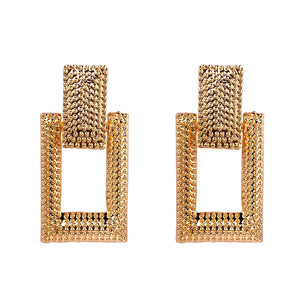 Geometric Earring for Women Punk Big Long Rectangle Statement Earring