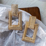 Geometric Earring for Women Punk Big Long Rectangle Statement Earring