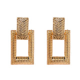 Geometric Earring for Women Punk Big Long Rectangle Statement Earring