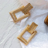 Geometric Earring for Women Punk Big Long Rectangle Statement Earring