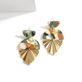 Korea Metal Ploymer Clay Long Dangle Drop Earrings for Women