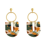 Korea Metal Ploymer Clay Long Dangle Drop Earrings for Women