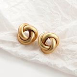 Geometric Twist Drop Earrings for Women