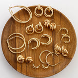 Geometric Twist Drop Earrings for Women