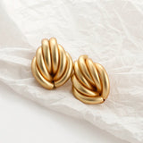 Geometric Twist Drop Earrings for Women