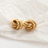 Geometric Twist Drop Earrings for Women
