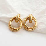 Geometric Twist Drop Earrings for Women
