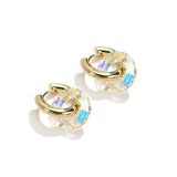 Colorful Round Hoop Earrings for Women - Geometric Earring