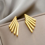 Irregular Multilayer Metal Earrings for Women