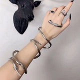 Multilayer Bendy Snake Necklace Bracelet Punk Jewelry