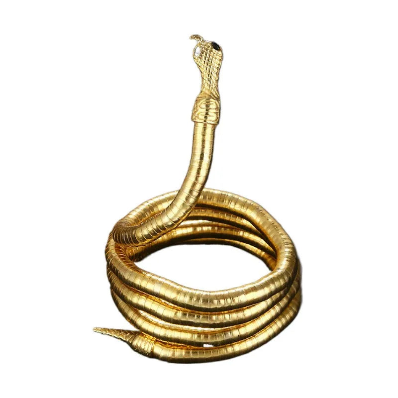 AENSOA Multilayer Bendy Snake Necklace Bracelet - Punk Chunky Jewelry