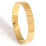 316L Stainless Steel Charm Bangle Bracelets 18K Plate Eyes Intersect Gift