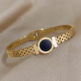 316L Stainless Steel Roman Numbers Bangles Bracelets for Women