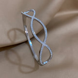 316L Stainless Steel Charm Bangle Bracelet for Women - Party Wrist Jewelry