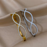 316L Stainless Steel Charm Bangle Bracelet for Women - Party Wrist Jewelry