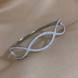 316L Stainless Steel Charm Bangle Bracelet for Women - Party Wrist Jewelry