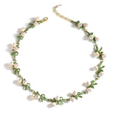 Bohemia Enamel Choker Necklace for Women Wedding