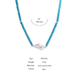 Baroque Pearl Stone Beads Choker Necklace for Women