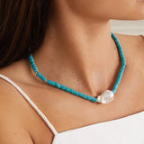 Baroque Pearl Stone Beads Choker Necklace for Women
