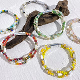 Bohemian Crystal Stone Beads Bracelets Colorful Layered Charm Jewelry