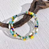 Bohemian Crystal Stone Beads Bracelets Colorful Layered Charm Jewelry