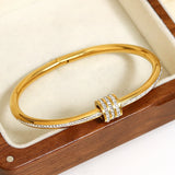 Zircon Beads Stainless Steel Bracelet for Women Plated Jewelry